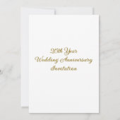 Nummer 25 Foto Hochzeit Jahrestag Einladung (Rückseite)