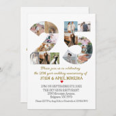 Nummer 25 Foto Hochzeit Jahrestag Einladung (Vorne/Hinten)
