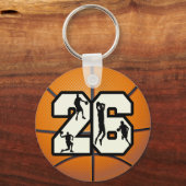 Nummer 26 Basketball Schlüsselanhänger (Vorderseite)