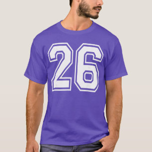 Nummer 26 Varsity Sportseam Jersey 26. Geburtstag T-Shirt