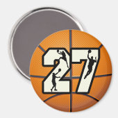 Nummer 27 Basketball Magnet (Vorderseite/Rückseite)