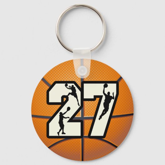 Nummer 27 Basketball Schlüsselanhänger (Vorderseite)