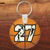 Nummer 27 Basketball Schlüsselanhänger (Vorderseite)