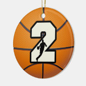 Nummer 2 Basketball Keramikornament (Links)