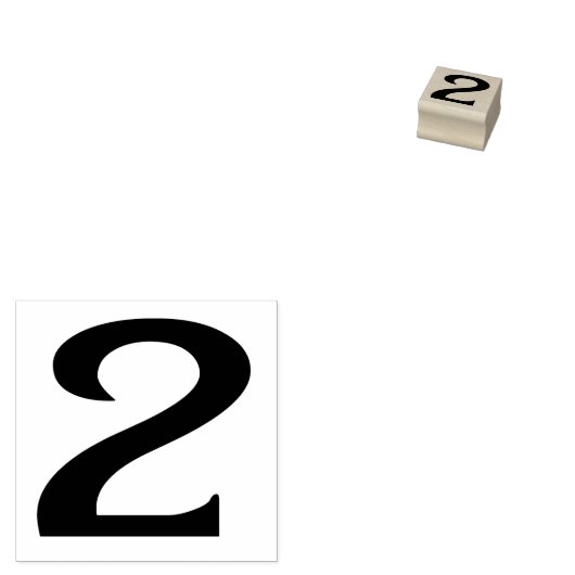 Nummer 2 Briefmarke von Kautschuk Gummistempel (Stempel)