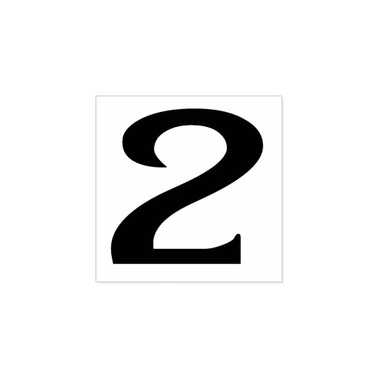 Nummer 2 Briefmarke von Kautschuk Gummistempel (Prägung)