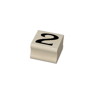 Nummer 2 Briefmarke von Kautschuk Gummistempel