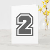 Nummer 2 karte (Gelbe Blume)