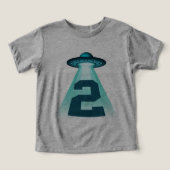 Nummer 2 UFO Alien Thema 2 Jahre Jungen (Design Vorderseite)