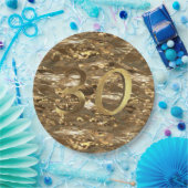 Nummer 30 30 Geburtstag Hochzeit Jahrestag Gold Pappteller (Party)