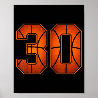 Nummer 30 Baseball Geburtstag Poster