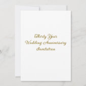 Nummer 30 Foto Hochzeit Jahrestag Einladung (Rückseite)