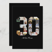 Nummer 30 FotoCollage Dankeskarte (Vorne/Hinten)