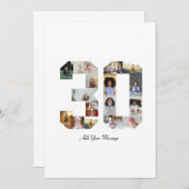 Nummer 30 FotoCollage Dankeskarte (Vorne/Hinten)