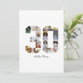 Nummer 30 FotoCollage Feiertagskarte (Stehend Vorderseite)