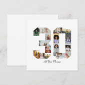 Nummer 30 FotoCollage Feiertagskarte (Vorne/Hinten)