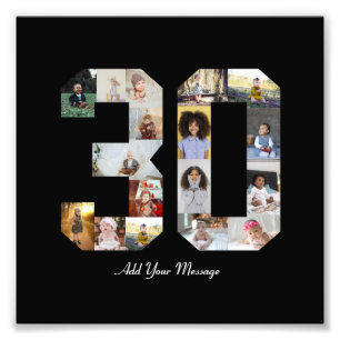 Nummer 30 Fotocollage Fotodruck