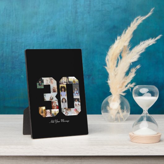 Nummer 30 FotoCollage Fotoplatte (Seite)