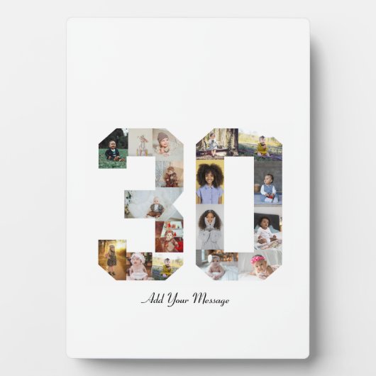 Nummer 30 FotoCollage Fotoplatte (Vorderseite)