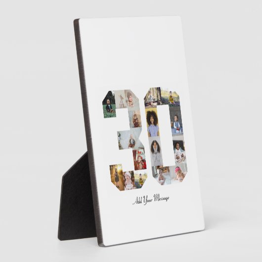 Nummer 30 FotoCollage Fotoplatte (Seite)