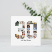 Nummer 30 FotoCollage Karte (Stehend Vorderseite)
