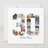 Nummer 30 FotoCollage Karte (Vorderseite)