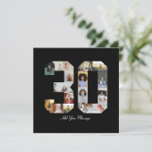 Nummer 30 FotoCollage Karte (Stehend Vorderseite)