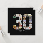 Nummer 30 FotoCollage Karte (Vorderseite/Rückseite Beispiel)