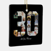 Nummer 30 FotoCollage Keramikornament (Rechts)