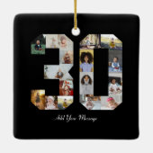 Nummer 30 FotoCollage Keramikornament (Rückseite)