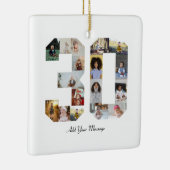 Nummer 30 FotoCollage Keramikornament (Rechts)