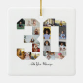 Nummer 30 FotoCollage Keramikornament (Rückseite)