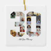 Nummer 30 FotoCollage Keramikornament (Vorderseite)