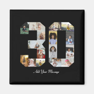 Nummer 30 FotoCollage Magnet
