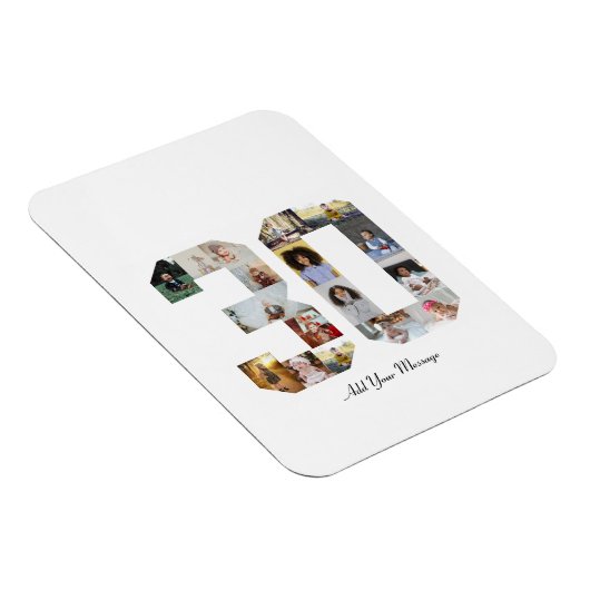 Nummer 30 FotoCollage Magnet (Rechte Seite)