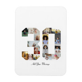 Nummer 30 FotoCollage Magnet