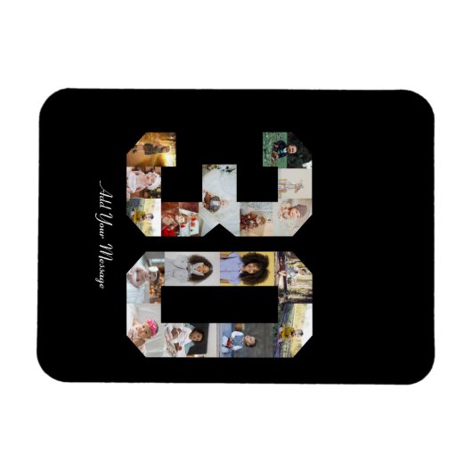 Nummer 30 FotoCollage Magnet (Horizontal)