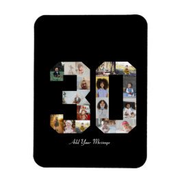 Nummer 30 FotoCollage Magnet