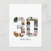 Nummer 30 FotoCollage Postkarte (Vorderseite)