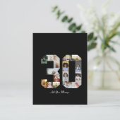 Nummer 30 FotoCollage Postkarte (Stehend Vorderseite)