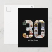 Nummer 30 FotoCollage Postkarte (Vorne/Hinten)