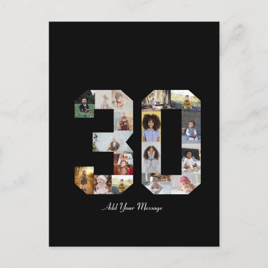 Nummer 30 FotoCollage Postkarte (Vorderseite)