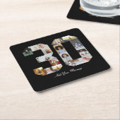 Nummer 30 FotoCollage Rechteckiger Pappuntersetzer (angewinkelt)