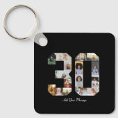 Nummer 30 FotoCollage Schlüsselanhänger (Vorderseite)