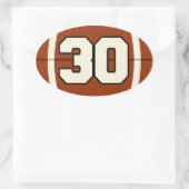 Nummer 30 Fußball-Aufkleber Ovaler Aufkleber (Tasche)