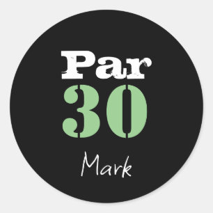 Nummer 30 par Golfplatz für den 30. Geburtstag Gol Runder Aufkleber
