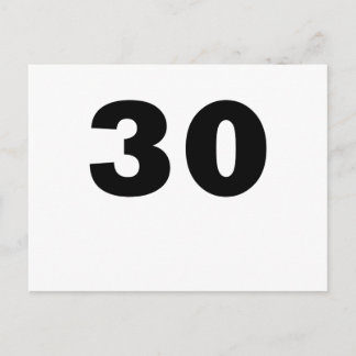 Nummer 30 postkarte
