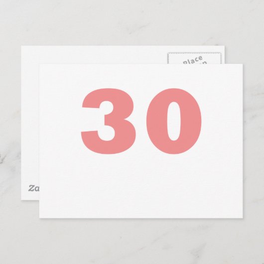 Nummer 30! postkarte (Vorne/Hinten)