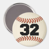 Nummer 32 Baseball Magnet (Vorderseite/Rückseite)