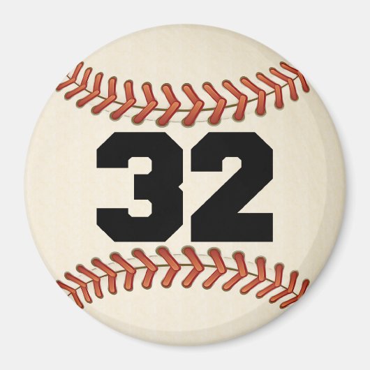 Nummer 32 Baseball Magnet (Vorne)